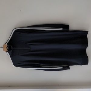 Athleta Circa Track Long Sleeve Dress Black Women's Medium